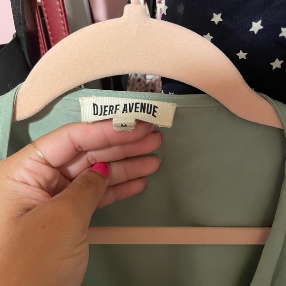 SOLD❌Djerf Avenue Tie Top Long Sleeve Pistachio - Picture 4 of 5